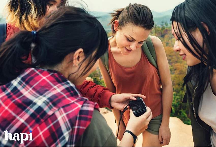 influencers checking their photos