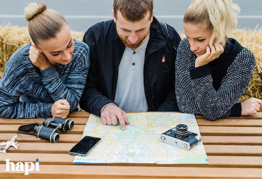 influencers finding their path by a map