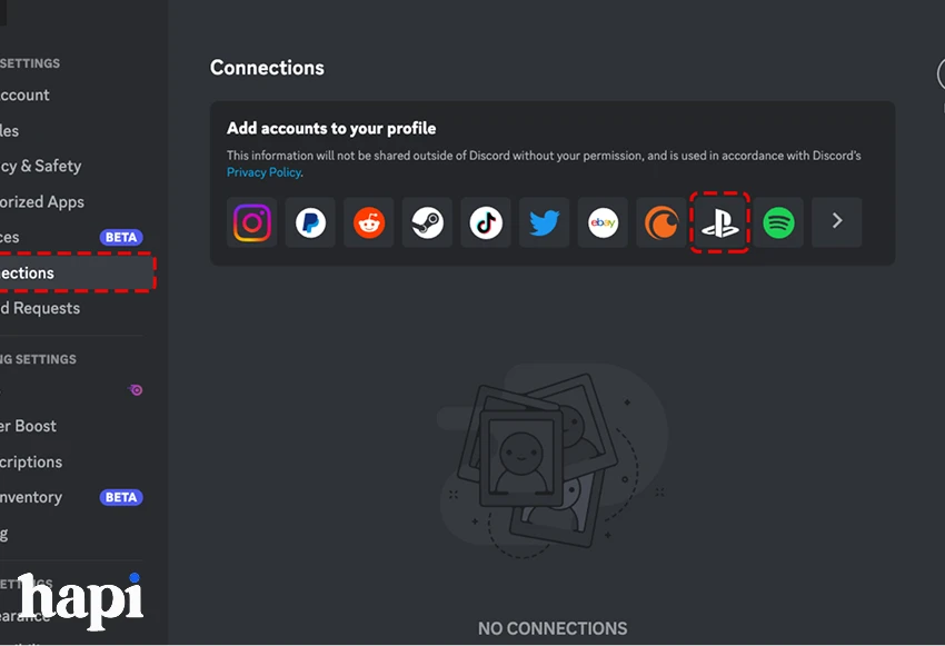 connections on Discord