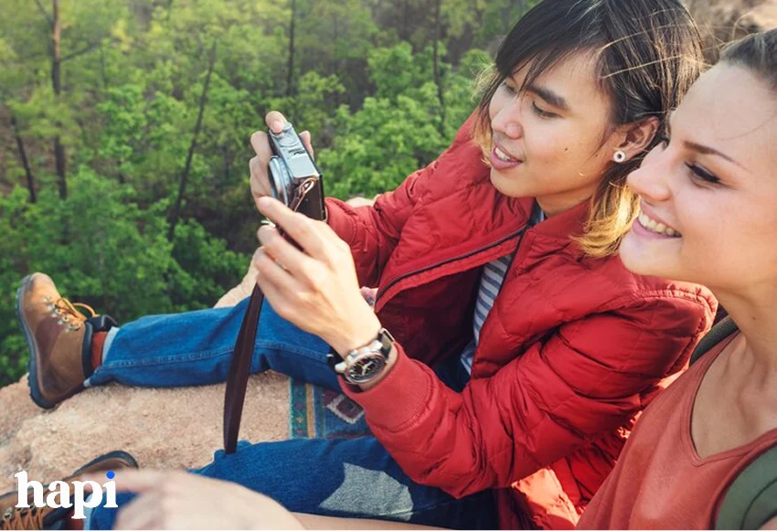two influencers taking pictures