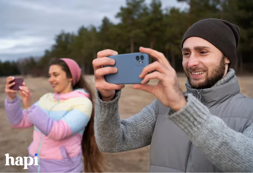 two out door influencers taking pictures