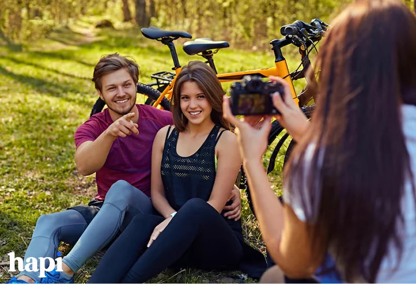 two influencers taking pictures