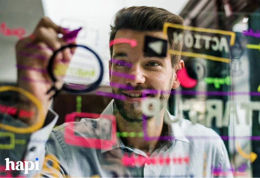 a person working on a task