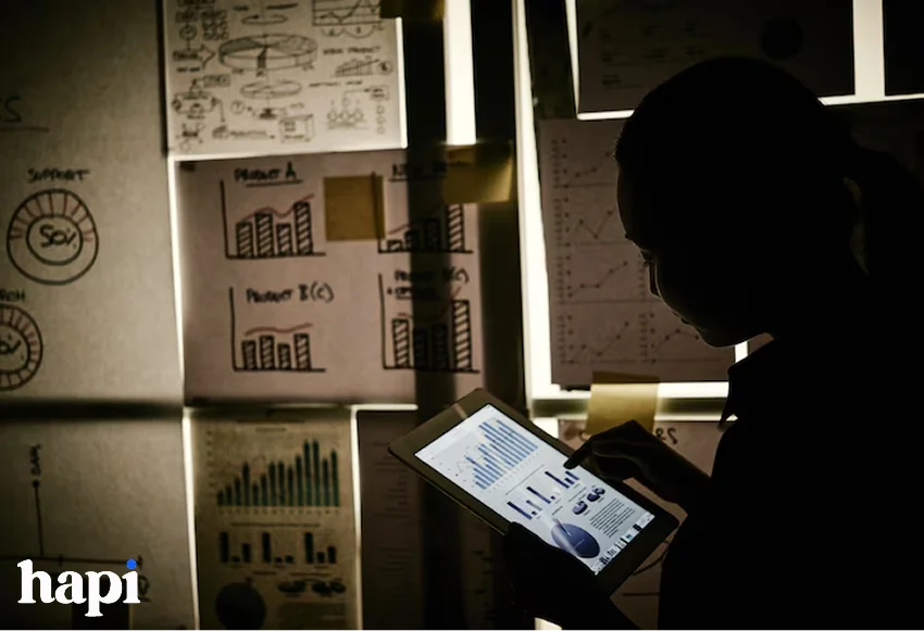 a girl working on a marketing strategy