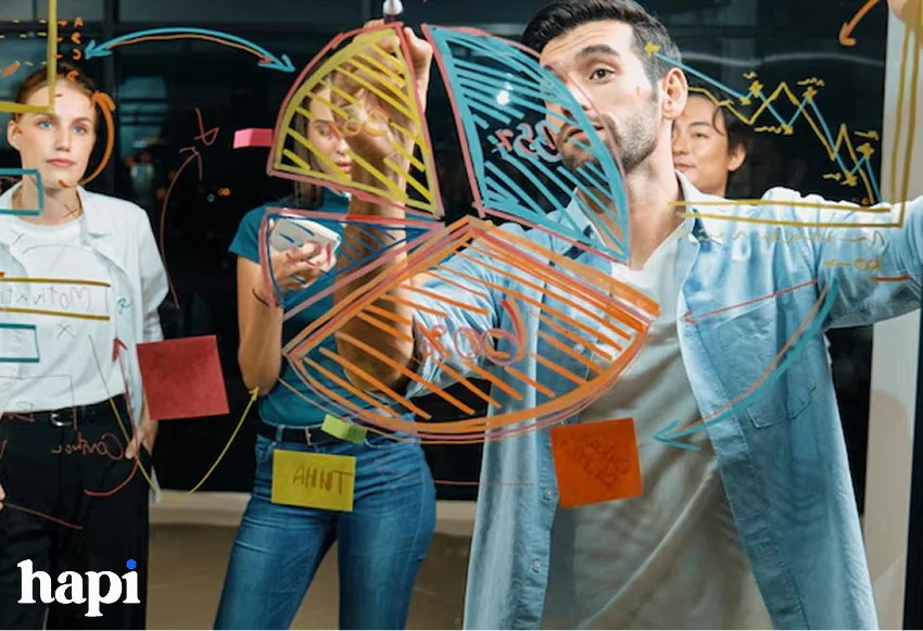 a group of people working on a task