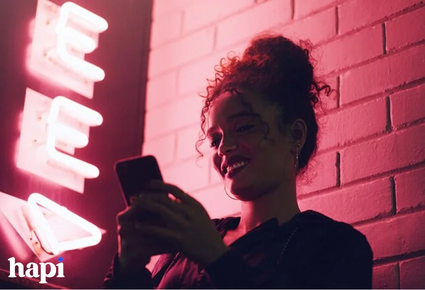 a girl using her phone