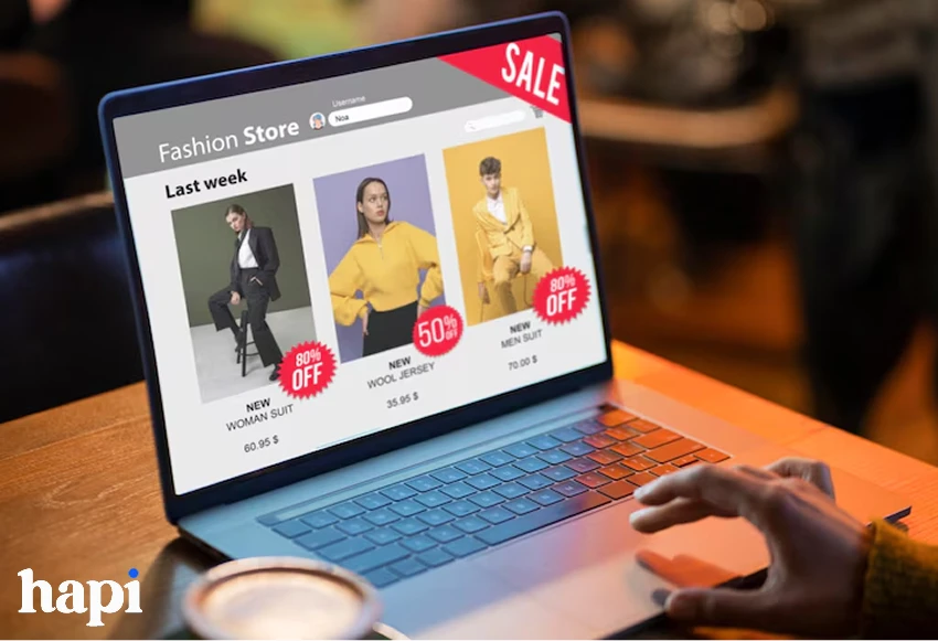 a person shopping online