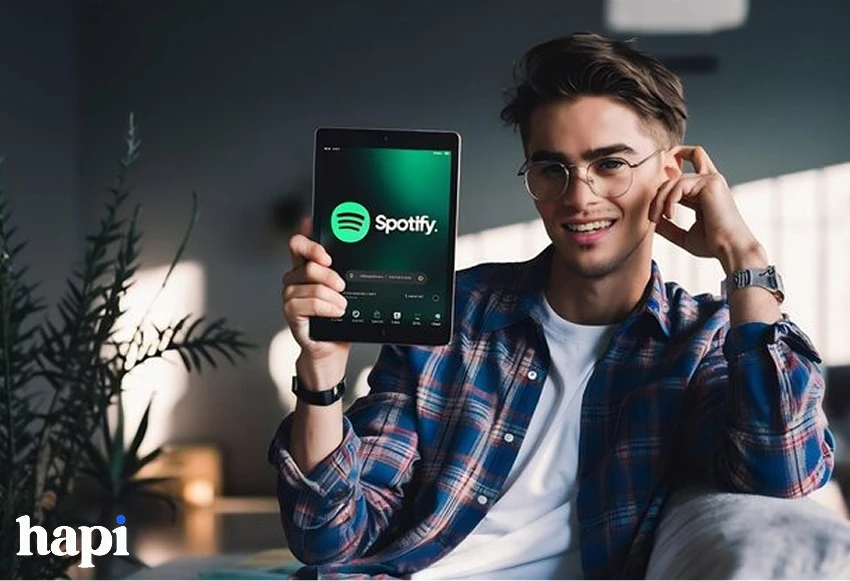 a guy using Spotify