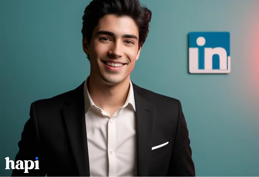 a guy using LinkedIn
