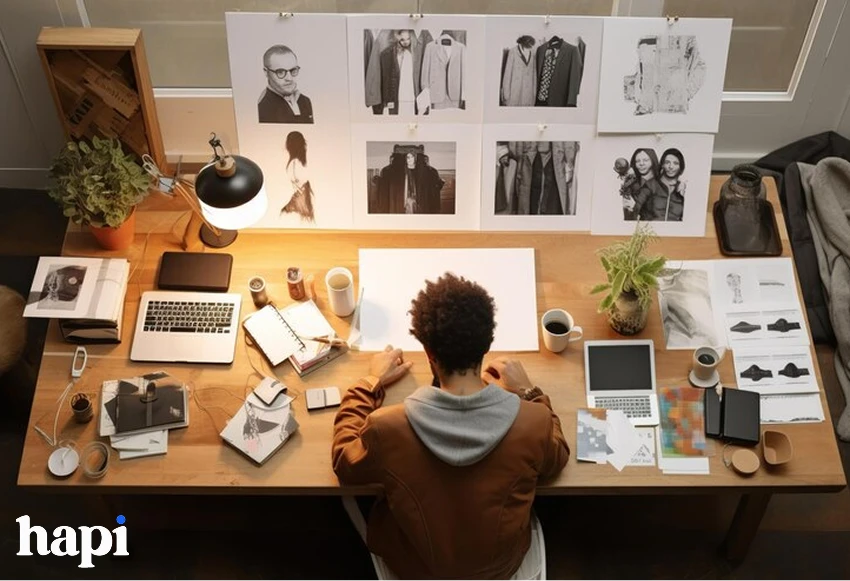 a person working on. abusiness project