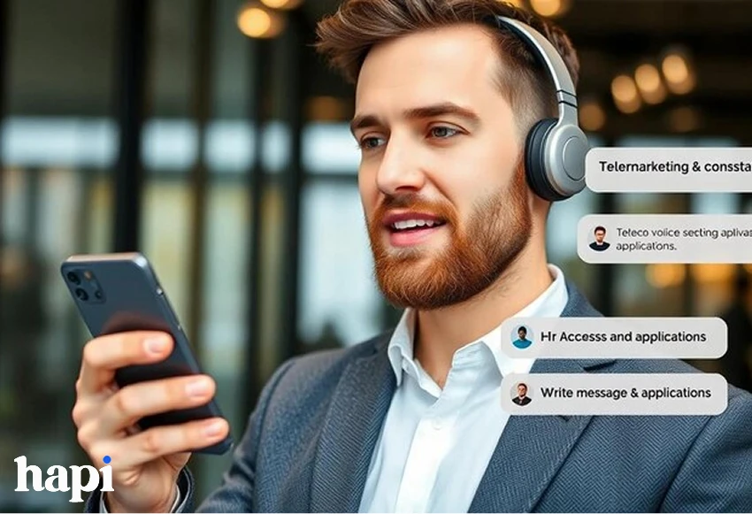a guy talking on his phone