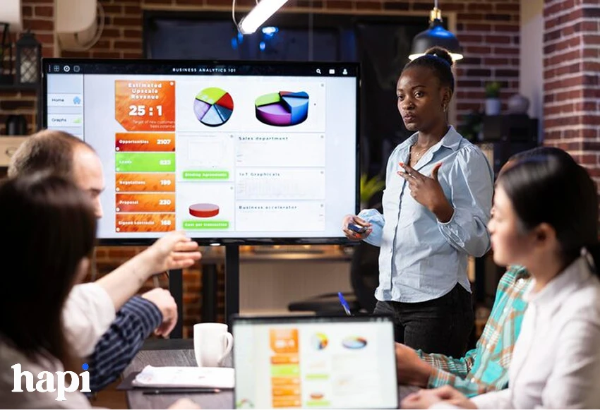 some people analyzing digital marketing analytics
