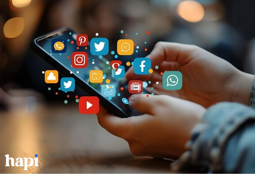 a person using different social media platforms