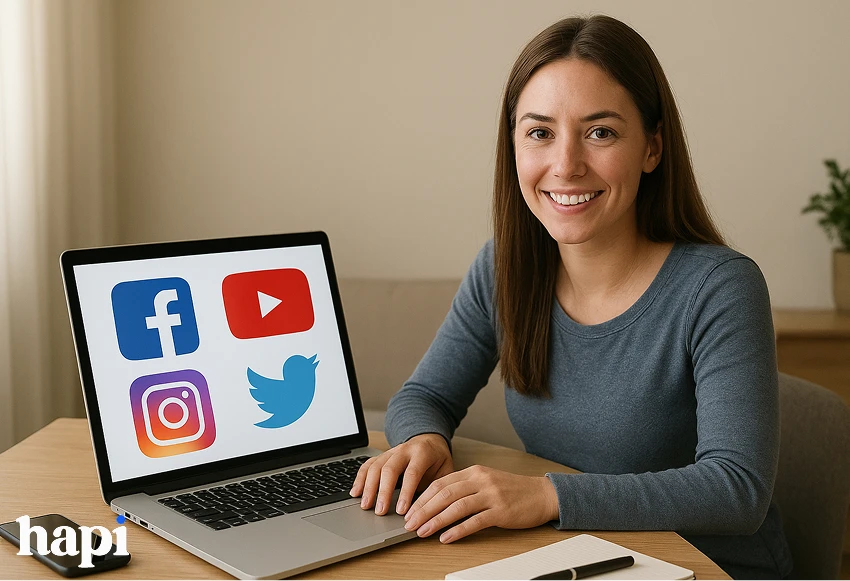 a person using social media platforms