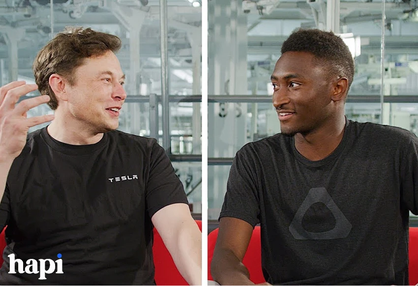 Marques Brownlee and Elon Musk