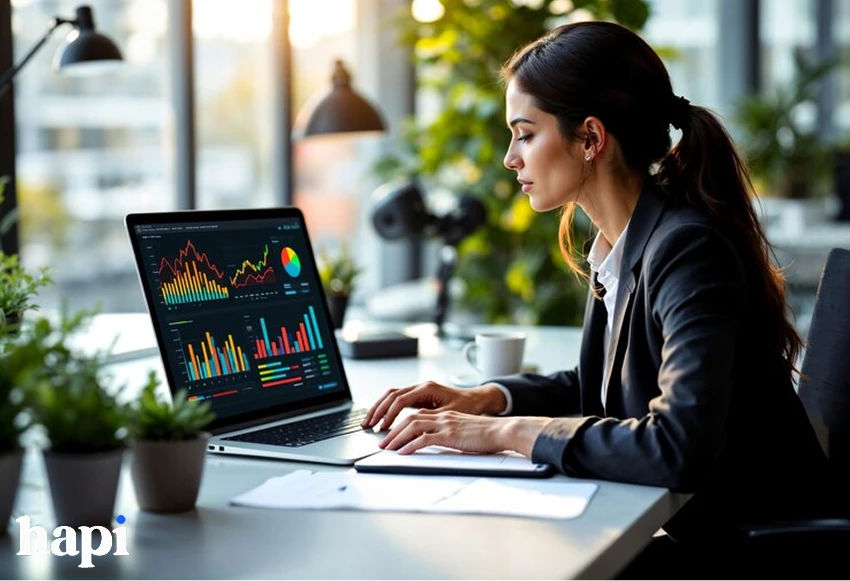 an employee analyzing an event performance