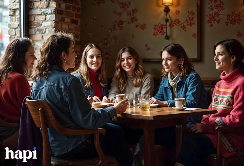 some girls in a social gathering