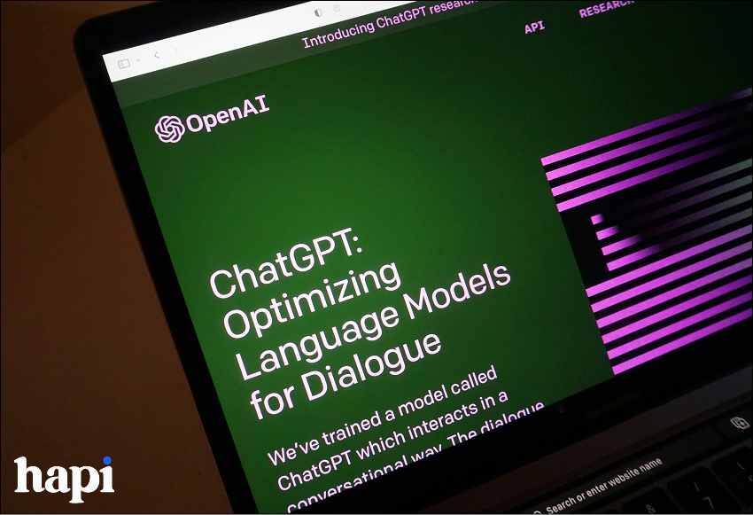 chat GPT screenshot on a laptop