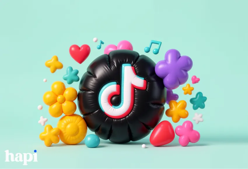 TikTok logo on a green background